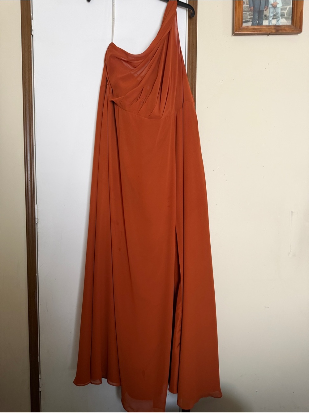 Rust One-Shoulder Maxi Dress Women’s Size 22